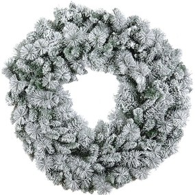 Χριστουγεννιάτικο Στεφάνι Χιονισμένο 224350 Φ75cm Green-White