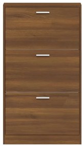 vidaXL Παπουτσοθήκη Καφέ Δρυς 59x17x108 εκ. από Επεξεργασμένο Ξύλο