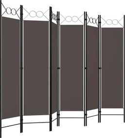 vidaXL Διαχωριστικό Δωματίου με 6 Πάνελ Ανθρακί 240 x 180 εκ.