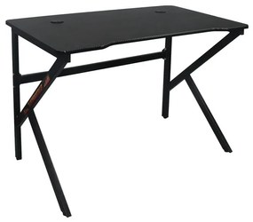 GAMING Γραφείο 100x60cm Μέταλλο Βαφή Μαύρο 100x60x75cm ΕΟ415