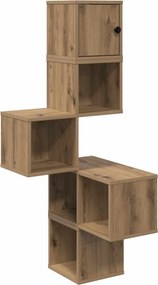 vidaXL Ράφι Γωνίας Τοίχου Artisan Δρυς 48 x 48 x 120 εκ.