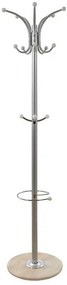 Hat/Coat Stand Metallic  rotating silver with marble &#039;&#039;37x170cm