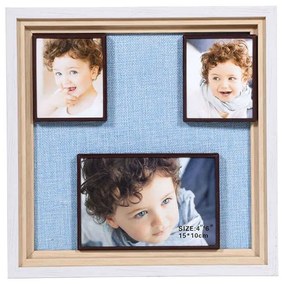 Κορνίζα 373-91-909 3 Θέσεων 25x25 8266-3 Blue Wood