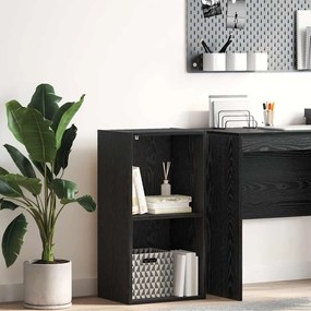 vidaXL Βιβλιοθήκη Μαύρη δρυς 40 x 30 x 77 εκ. Επεξεργασμένο ξύλο