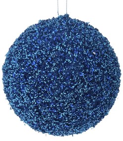 Χριστουγεννιάτικη Μπάλα Polyfoam Μπλε Glitter 12εκ. iliadis 83525