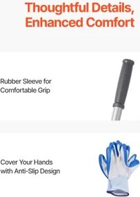 VEVOR 36x10in Lawn Leveling Rake with 83.9 in Adjustable Handle for Yard Garden