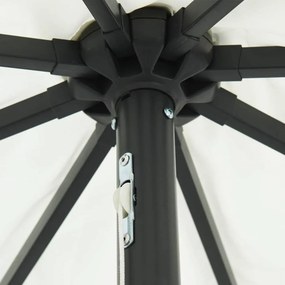 vidaXL Ομπρέλα Κήπου Άμμος και Ανθρακί 395 x 395 x 245 εκ. Πολυεστέρας