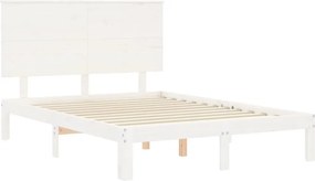vidaXL Σκελετός Κρεβ. Χωρίς Στρώμα Λευκό 120x200 εκ Μασίφ Πεύκο
