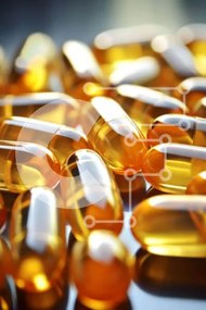 Intra Συλλεκτικό Ξύλινο Παζλ Plywood 4mm - Κίτρινες κάψουλες σε ανακλαστική επιφάνεια Σε Ξύλινο Κουτί - Διαστάσεις Puzzle: 10x10 cm – 25 κομμάτια