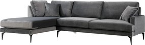 Corner Sofa Papira Corner Left (Chl+3R) - Anthracite Anthracite