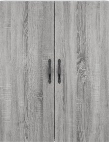 vidaXL Ντουλάπι Γκρι Sonoma 69,5 x 34 x 180 εκ. Επεξεργασμένο Ξύλο