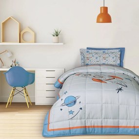 Πάπλωμα Παιδικό 4912 Blue-Grey-Orange Das Home Μονό 160x220cm Microfiber