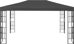 vidaXL Κιόσκι με Φωτάκια LED Ανθρακί 3 x 4 μ.