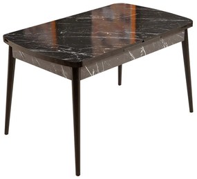 Τραπέζι Επεκτεινόμενο Bendir 107BCK1134 132/170x76,5x79cm Marble Effect Black Μοριοσανίδα,Ξύλο
