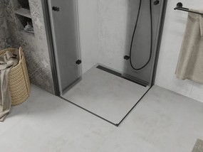 Mexen Lima Διπλή καμπίνα ντους πτυσσόμενη 80 x 80 cm, διάφανη, μαύρη