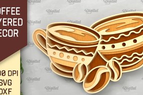 Σετ των 2 Intra απο ξύλο plywood 3mm-4mm πάχος - Διακόσμηση τοίχου με στρώσεις καφέ  Δίασταση 30x20 cm INTRAFABR-99495639