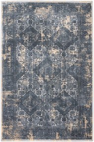 Χαλί Damier 13861 G01 Grey-Cream Βιοκαρπέτ 80X220cm