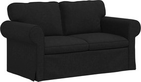 vidaXL Σετ Καναπέ 2 pcs Μαύρο 155 x 82 x 80 εκ ύφασμα