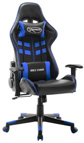 vidaXL Καρέκλα Gaming Μαύρο/Μπλε από Συνθετικό Δέρμα