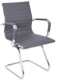 Καρέκλα Υποδοχής BF3300V Grey EO277.3  54x59x95 cm Σετ 2τμχ