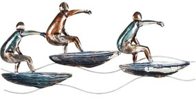 Διακοσμητικό Τοίχου Surfing 15-18314 87x3x41cm Multi Marhome Μέταλλο