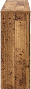 vidaXL Τραπέζι κονσόλας Ριγέ Παλιό ξύλο 155 x 29 x 74 εκ.