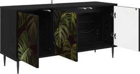 vidaXL Ντουλάπι TV ELBURG 102 x 33 x 51 εκ Μαύρη Δρυς