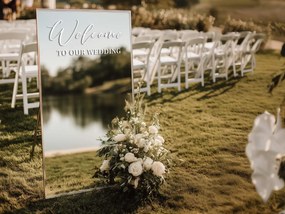 Αυτοκόλλητο για καθρέφτη S13 – Welcome to our wedding