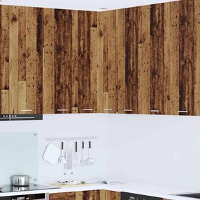 vidaXL Κρεμαστό ντουλάπι Riga Παλαιό Ξύλο και Λευκό 57 x 57 x 100 εκ.