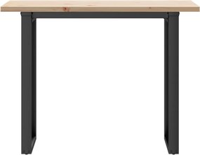 vidaXL Τραπέζι Τραπεζαρίας Πλαίσιο Ο Μασίφ Πεύκο/Ατσάλι