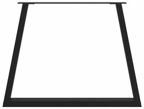 vidaXL Πόδια Τραπεζαρίας Σχήματος V 3 τεμ. Μαύρο 90x(72-73,3) εκ. Ατσάλι
