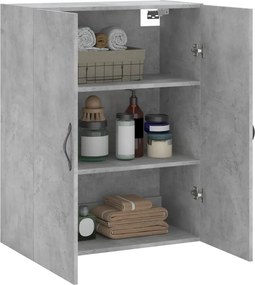 vidaXL Ντουλάπι Επιτοίχιο Γκρι Σκυροδεμ. 69,5x34x90 εκ. Επεξεργ. Ξύλο