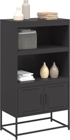 vidaXL Ραφιέρα Μαύρη 68,5x38,5x123,5 εκ. από Ατσάλι