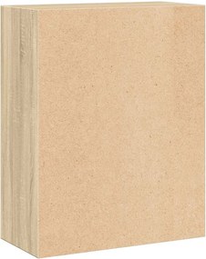 vidaXL Βιβλιοθήκη με 2 Ράφια Sonoma Δρυς 60x30x76,5 εκ. Μοριοσανίδα