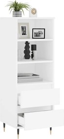 vidaXL Ντουλάπι Λευκό 40 x 36 x 110 εκ. από Επεξεργασμένο Ξύλο