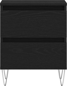 vidaXL Κομοδίνο Μαύρη δρυς 40 x 35 x 50 εκ. Επεξεργασμένο ξύλο