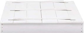 vidaXL Αμμοδόχος Λευκή 95 x 90 x 15 εκ. από Ξύλο Ελάτης