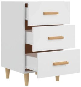 vidaXL Κομοδίνο Λευκό 40 x 40 x 66 εκ. από Επεξεργασμένο Ξύλο
