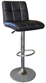 Σκαμπό Μπάρ Lino Black EM412,1  44X50X92/113 cm Σετ 2τμχ Metal, Technoderma