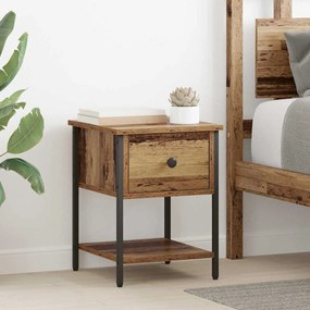 vidaXL Ντουλάπι κρεβατιού 2 pcs Παλαιό ξύλο 40 x 39 x 40 εκ.