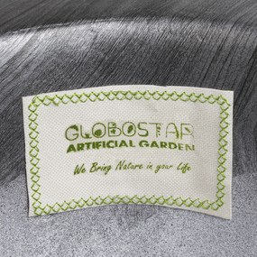 GloboStar® Artificial Garden PISA 20761 Επιδαπέδιο Πολυεστερικό Τσιμεντένιο Κασπώ Γλάστρα - Flower Pot Γκρι Ανθρακί Φ36 x Υ60cm