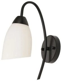 Φωτιστικό τοίχου-απλίκα Berak pakoworld E27 μέταλλο μαύρο-λευκο 10x10x17εκ