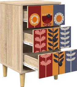 vidaXL Κομοδίνο ESSEN Sonoma Δρυς 36 x 33 x 60 εκ Επεξεργασμένο Ξύλο