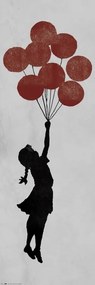 Αφίσα πόρτας Banksy - Girl Floating, (53 x 158 cm)