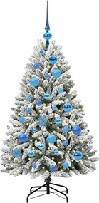 vidaXL Τεχνητό Χριστουγεννιάτικο Δέντρο Πράσινο και Λευκό 120 cm