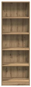 vidaXL Βιβλιοθήκη Αρτισιανή Δρυς 60x24x176 εκ. από Επεξεργασμένο Ξύλο