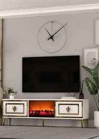 Stewehome Έπιπλο τηλεόρασης με εστία και ντουλάπι 150x30x41 cm