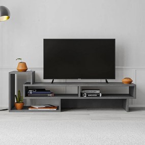 Έπιπλο τηλεόρασης Tetra Megapap χρώμα γκρι ρετρό 136,7x40x42εκ.