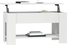 vidaXL Τραπεζάκι Σαλονιού Λευκό 101 x 49 x 52 εκ. Επεξεργασμένο Ξύλο