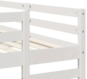 vidaXL Σκελετός Κουκέτας Τριών Επιπέδων Λευκό 160 x 200 cm